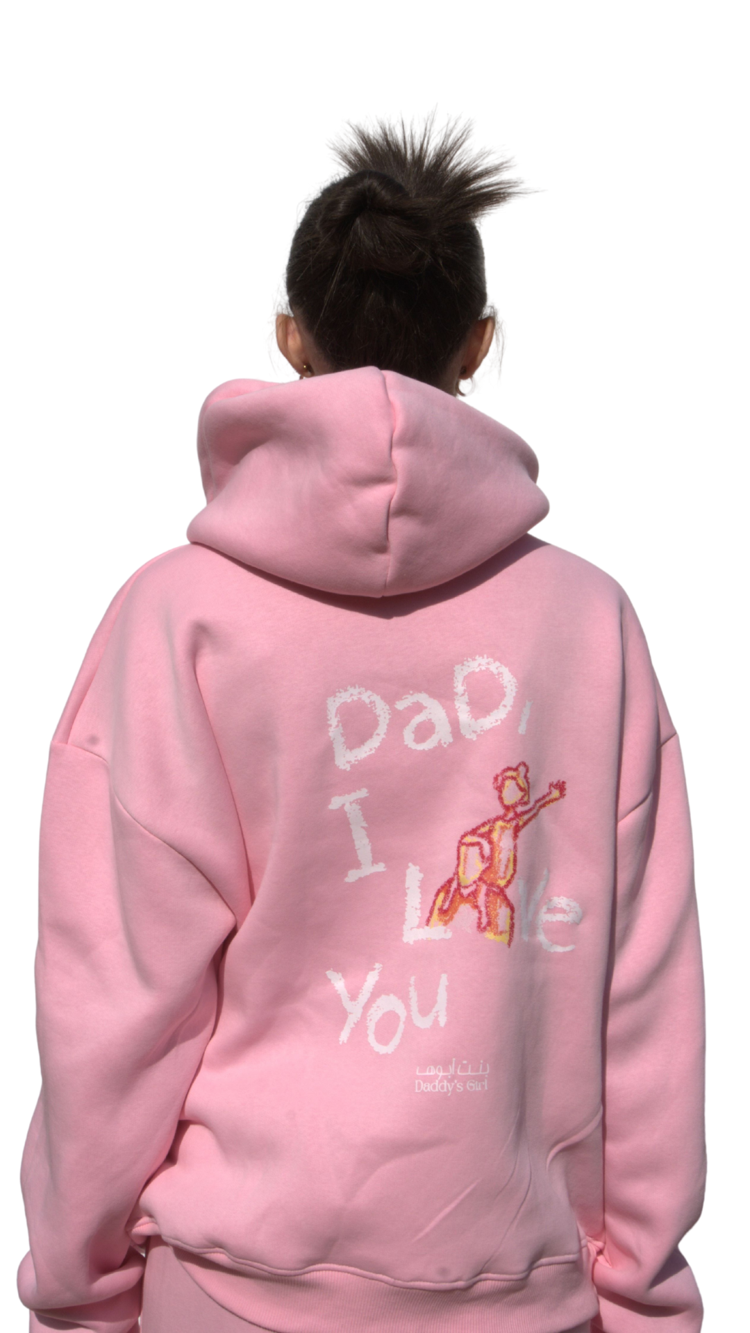 Dad I love you Hoodie in Pink