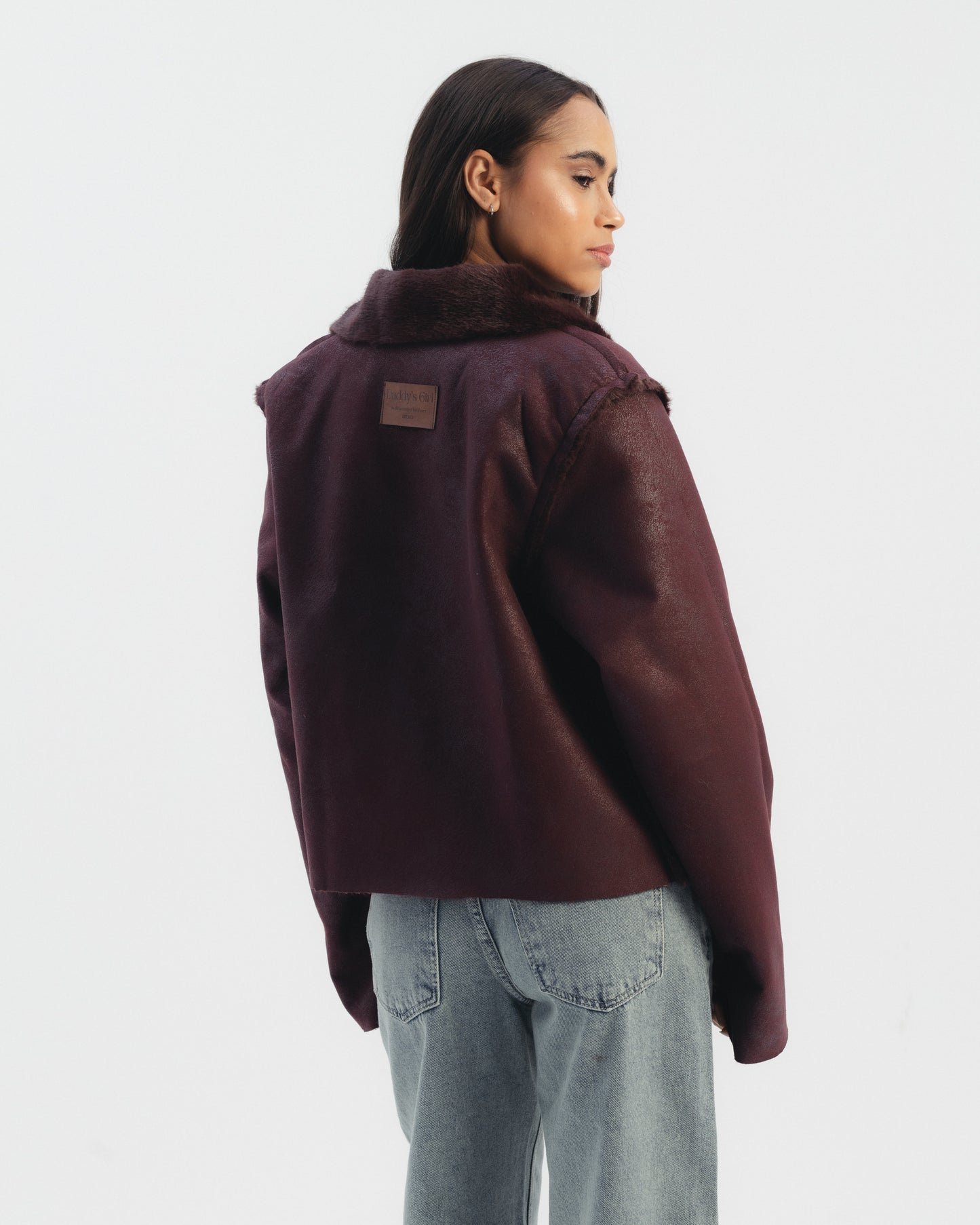Reversible Double Faced Jacket in Burgandy