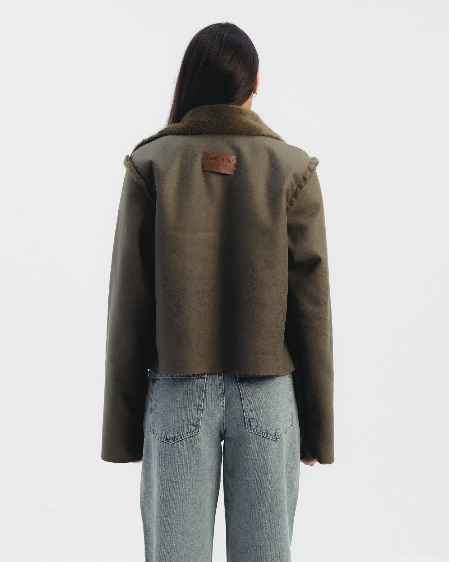 Reversible Double Faced Jacket in Olive