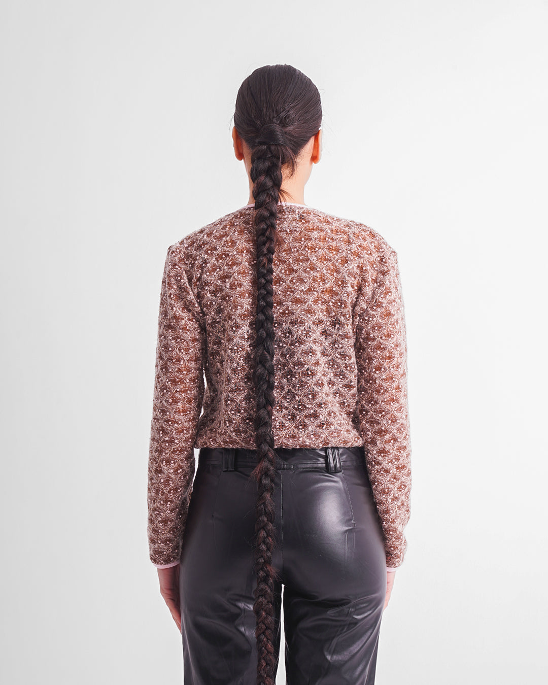 Knit Cardigan with Pink Bows