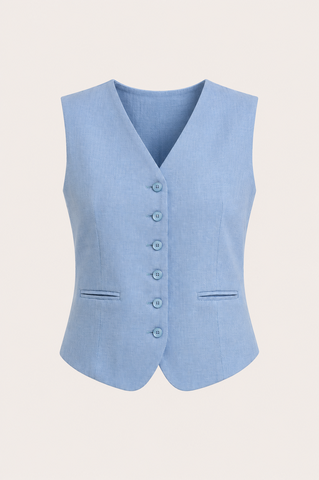 Linen Blend Vest