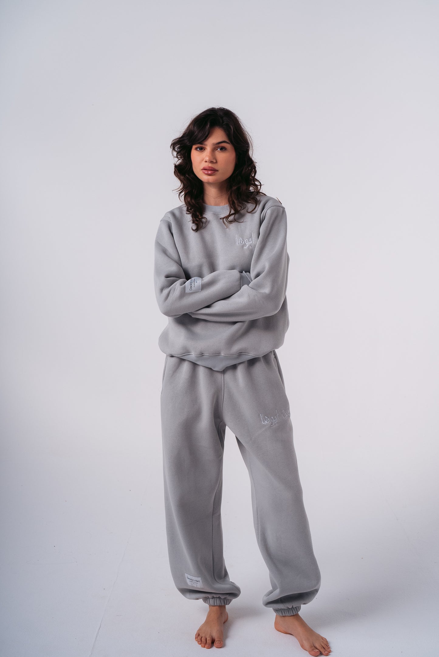 Basic Bent Abouha Crewneck in Grey