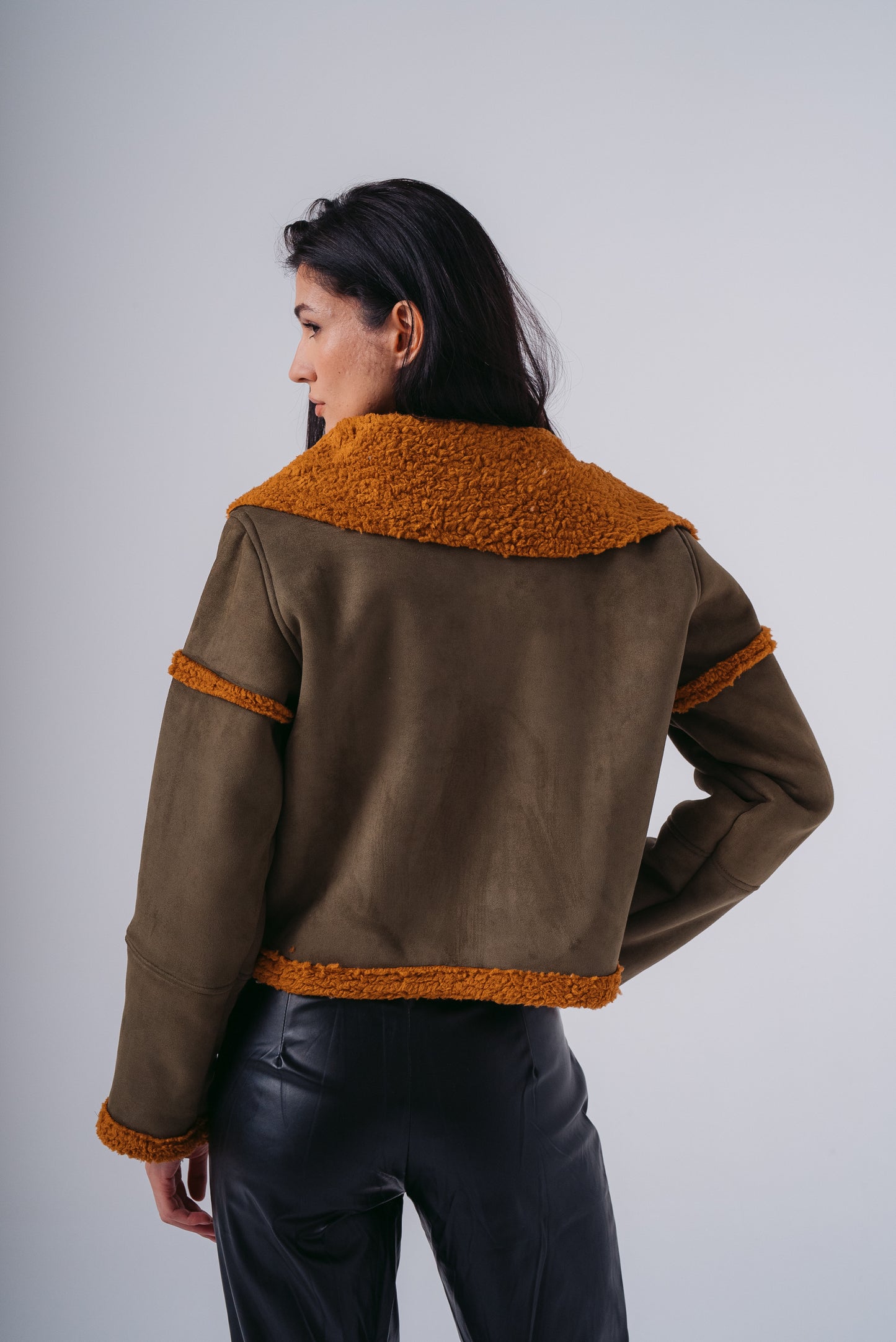 Double-Faced Jacket in Olive