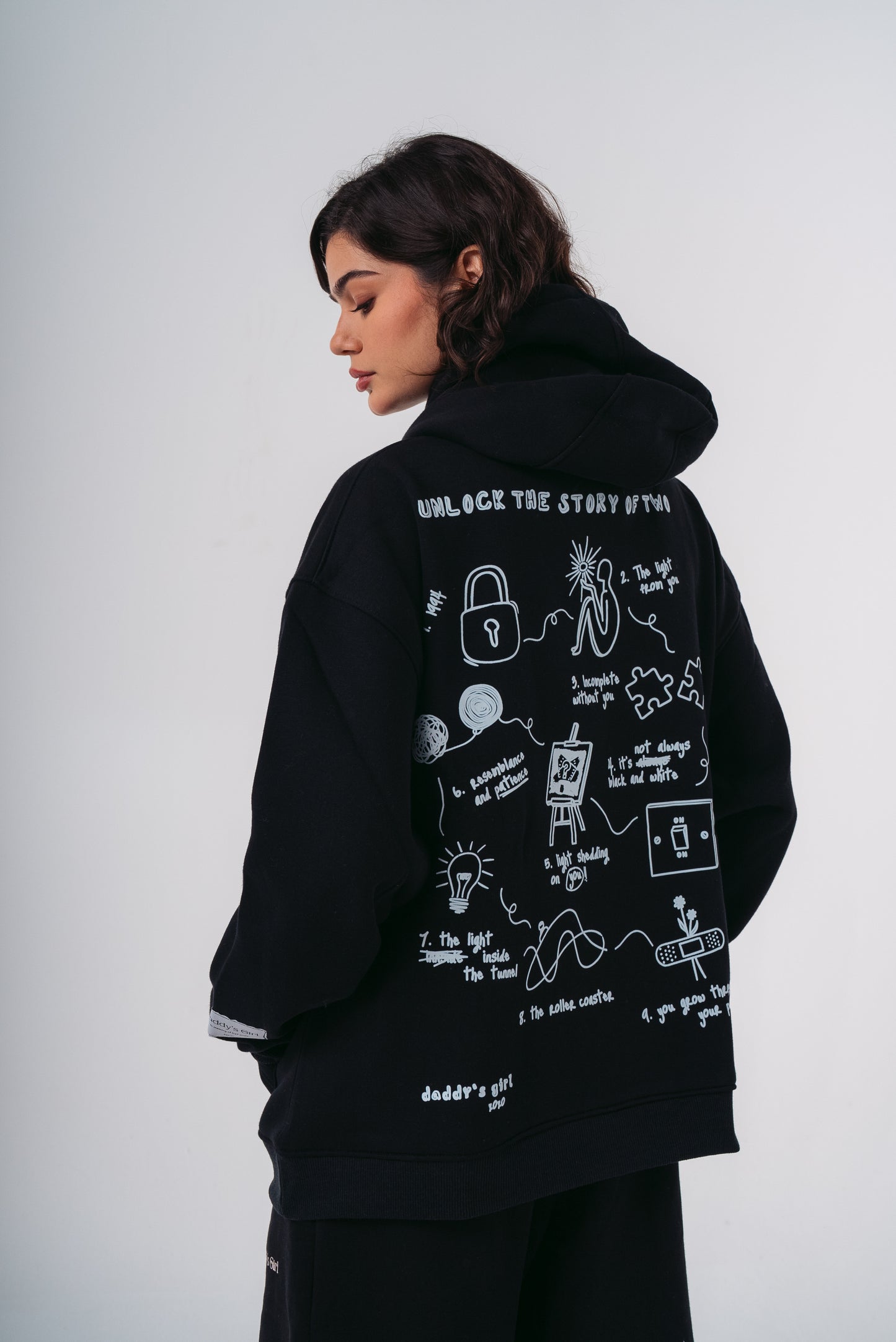 Unlock the Story of Two Hoodie in Black