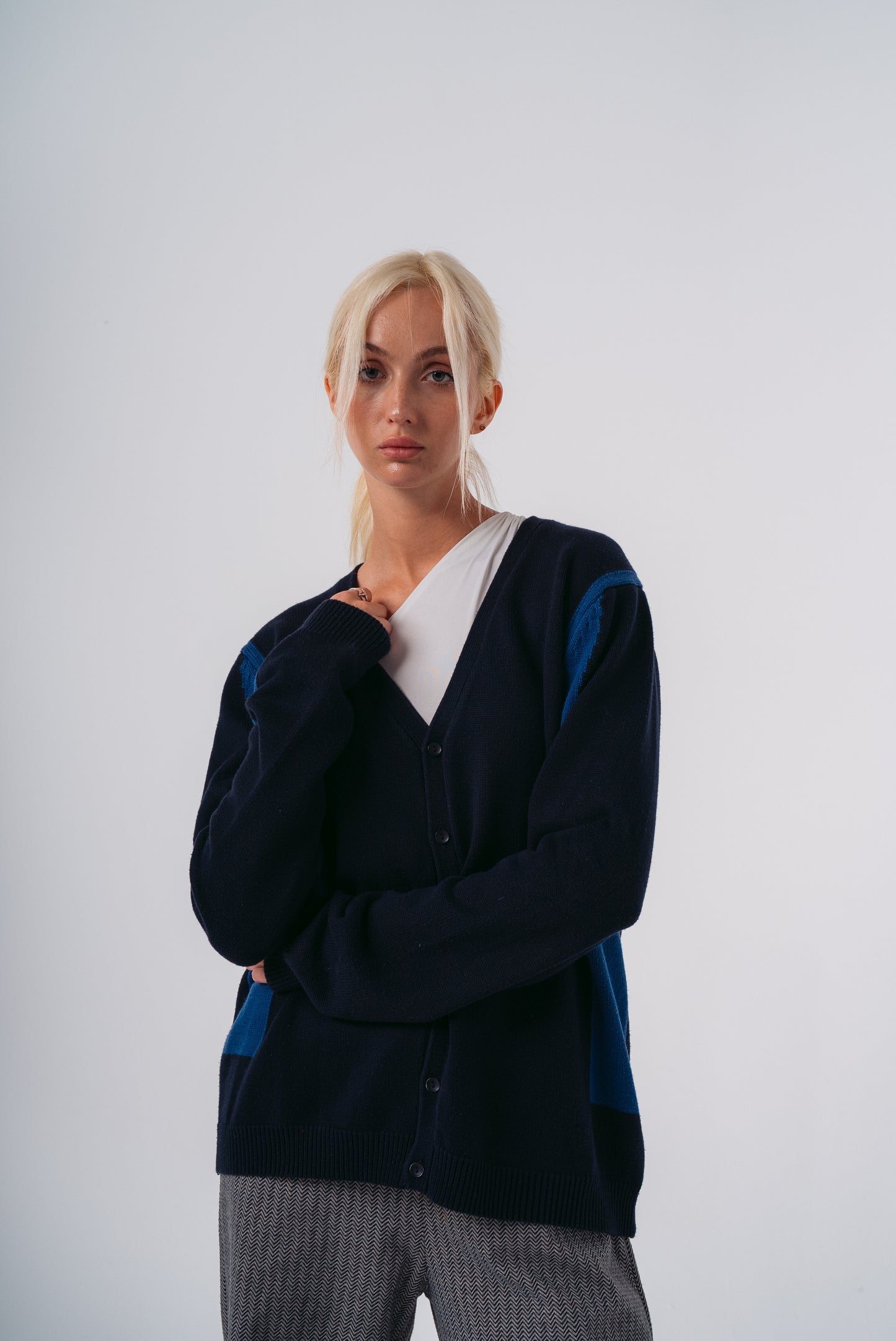 Knit Cardigan in Navy