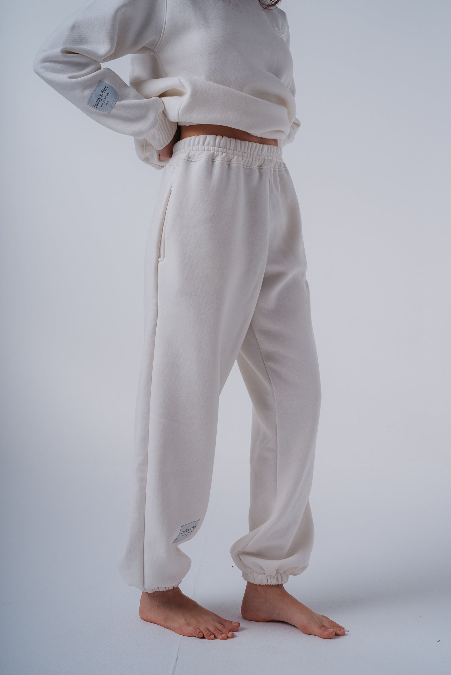 Daddy's Girl Jogger Sweatpants in White