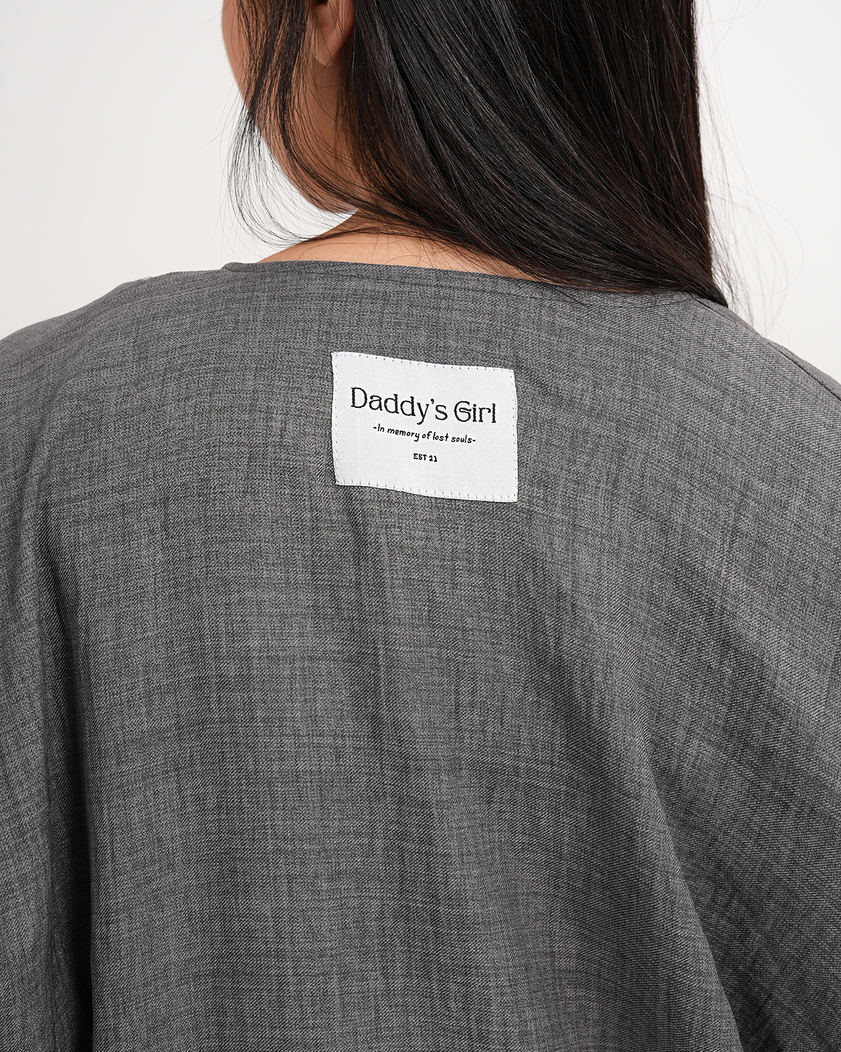 Open-Front Kimono in Grey