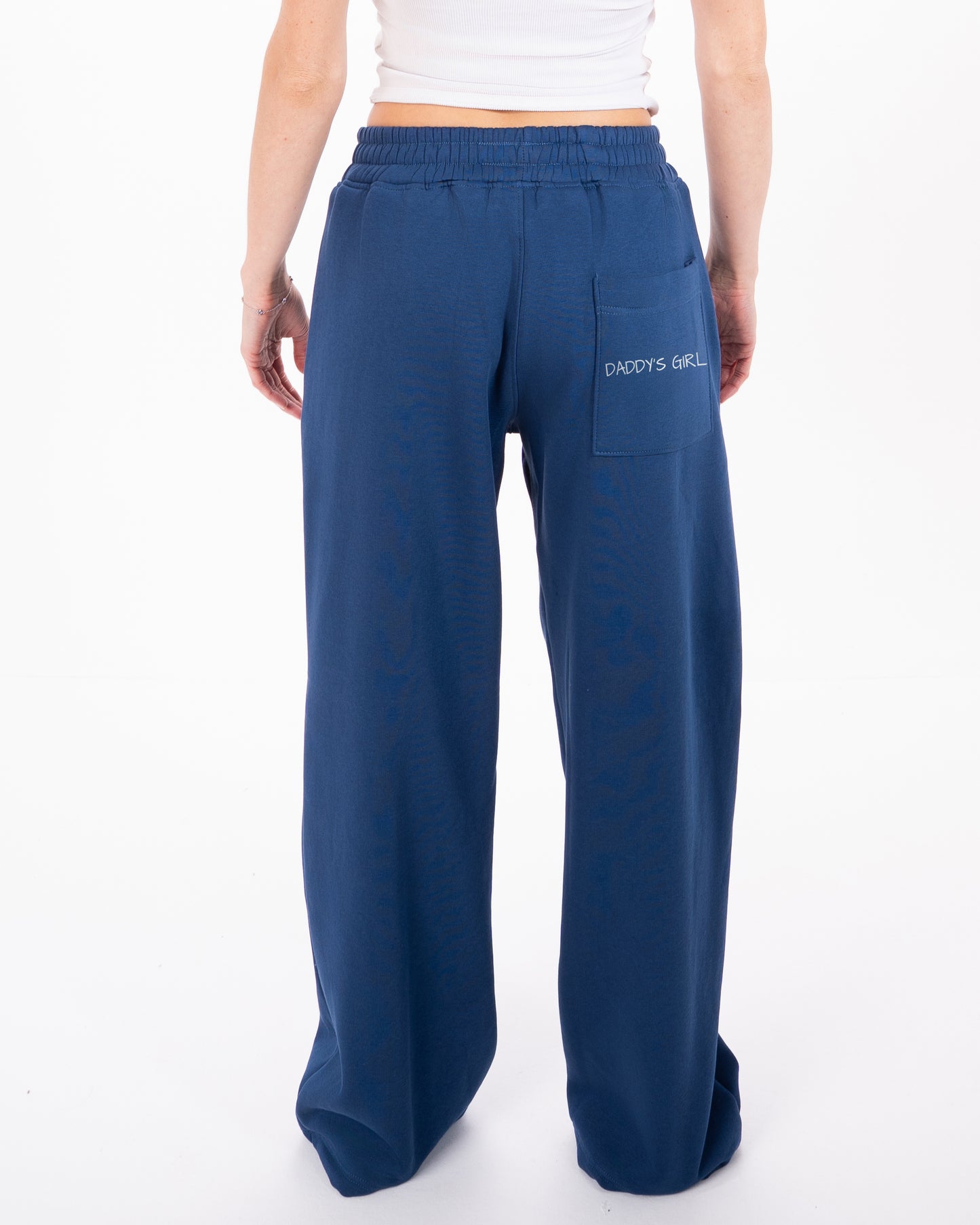 Wide-Leg Sweatpants in Blue