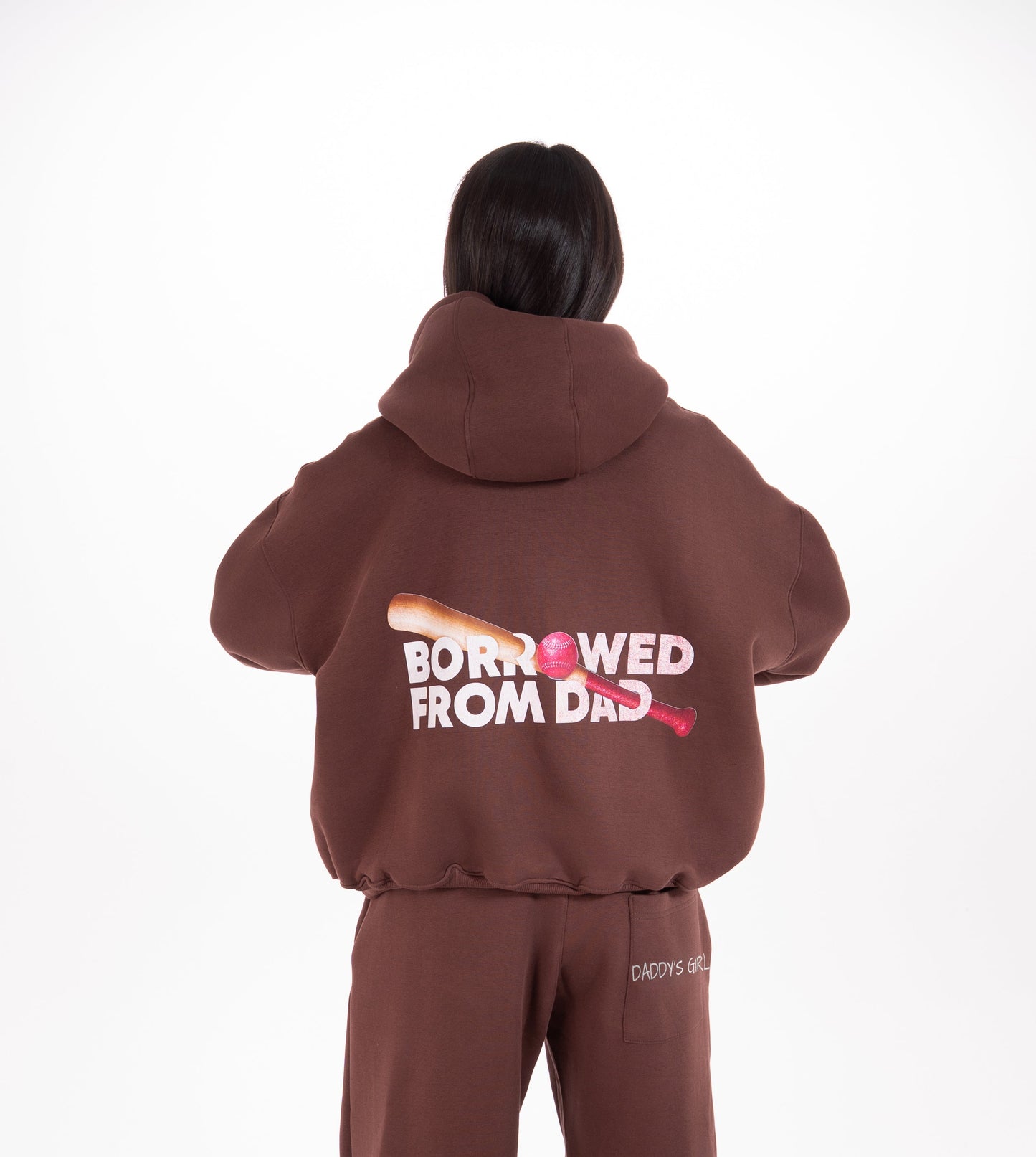 Borrowed From Dad Hoodie in Brown