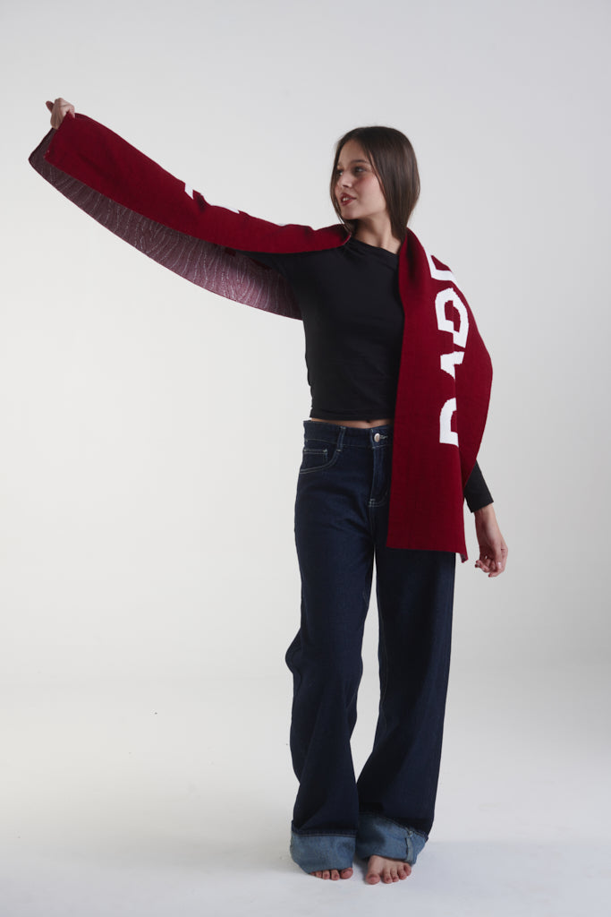 "Daddy's Girl" Scarf in Burgundy