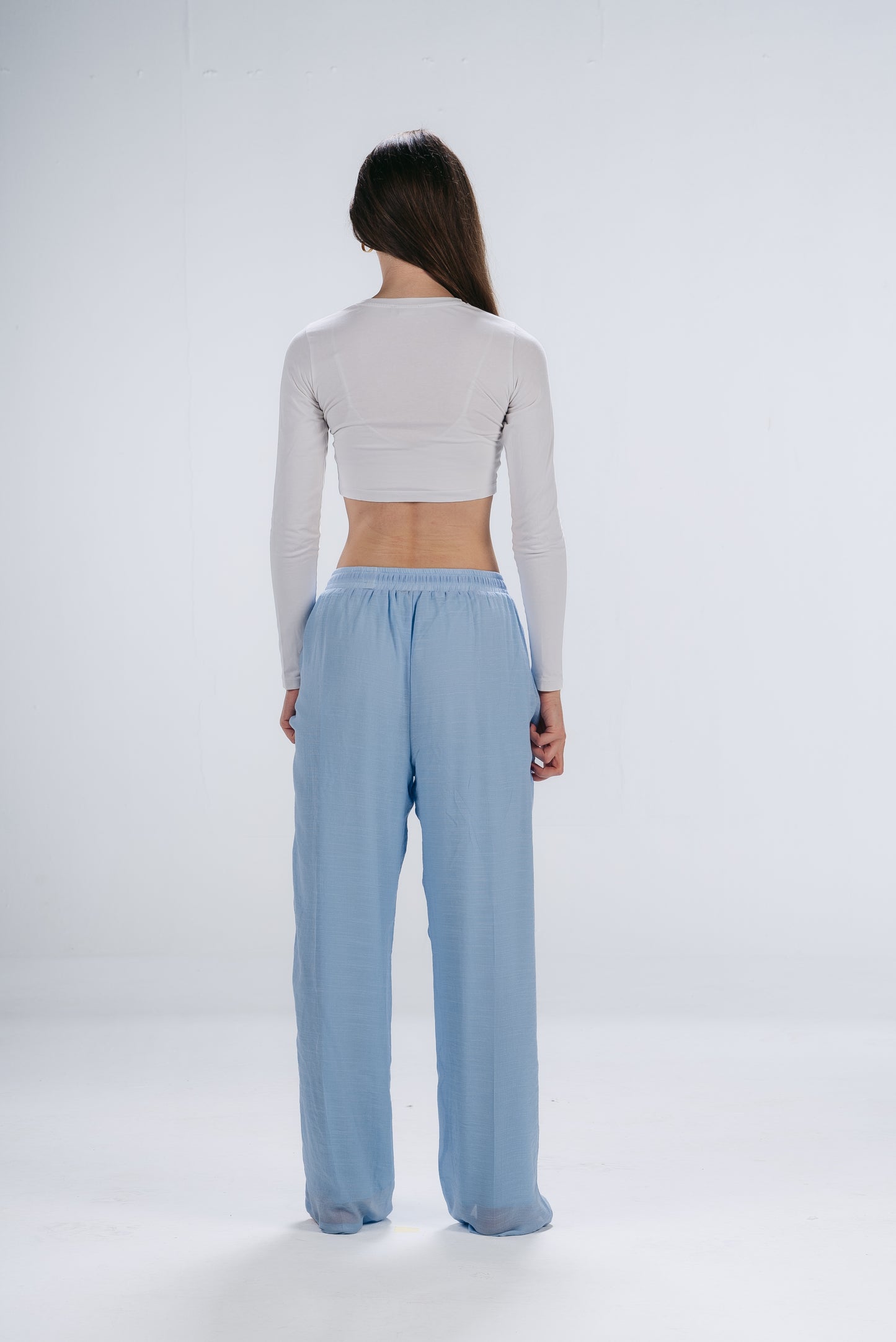 Straight Fit Pants in Blue