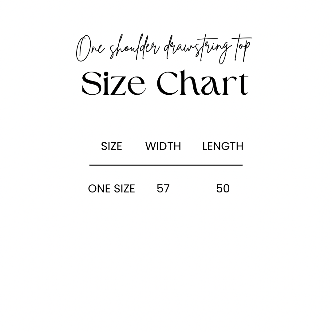 Top with one shoulder drawstring