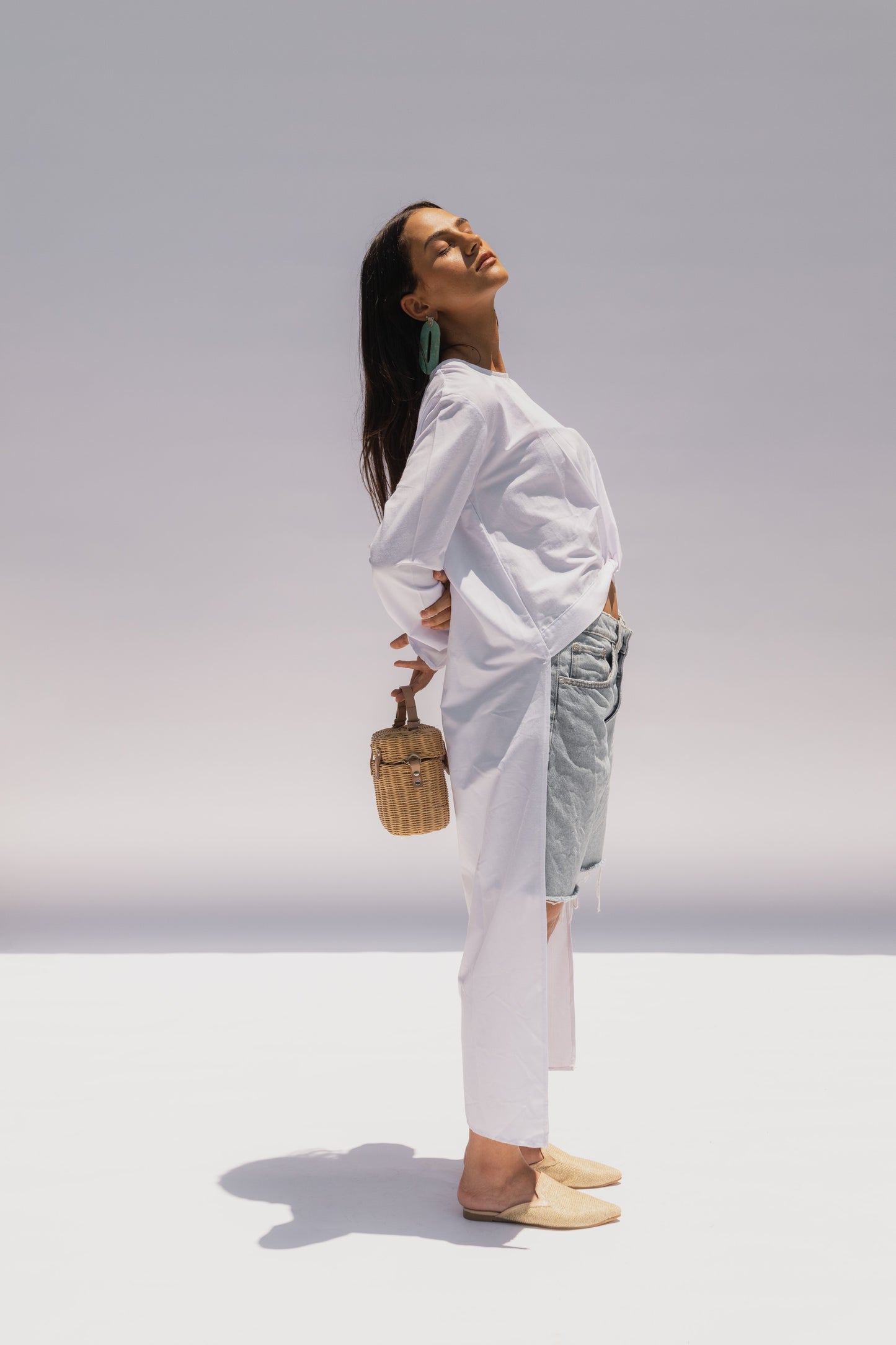 High low Poplin Top