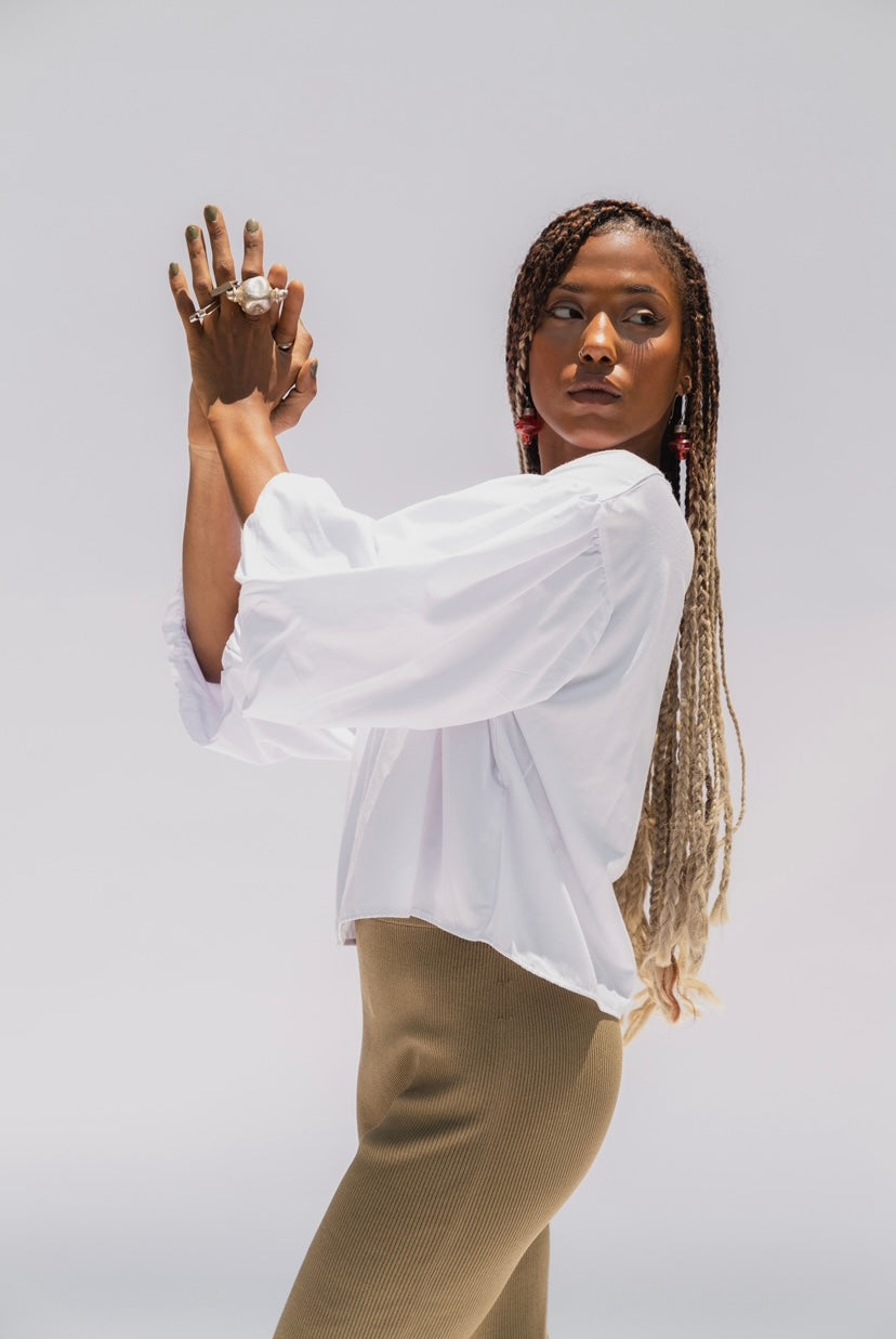 Balloon Poplin Top