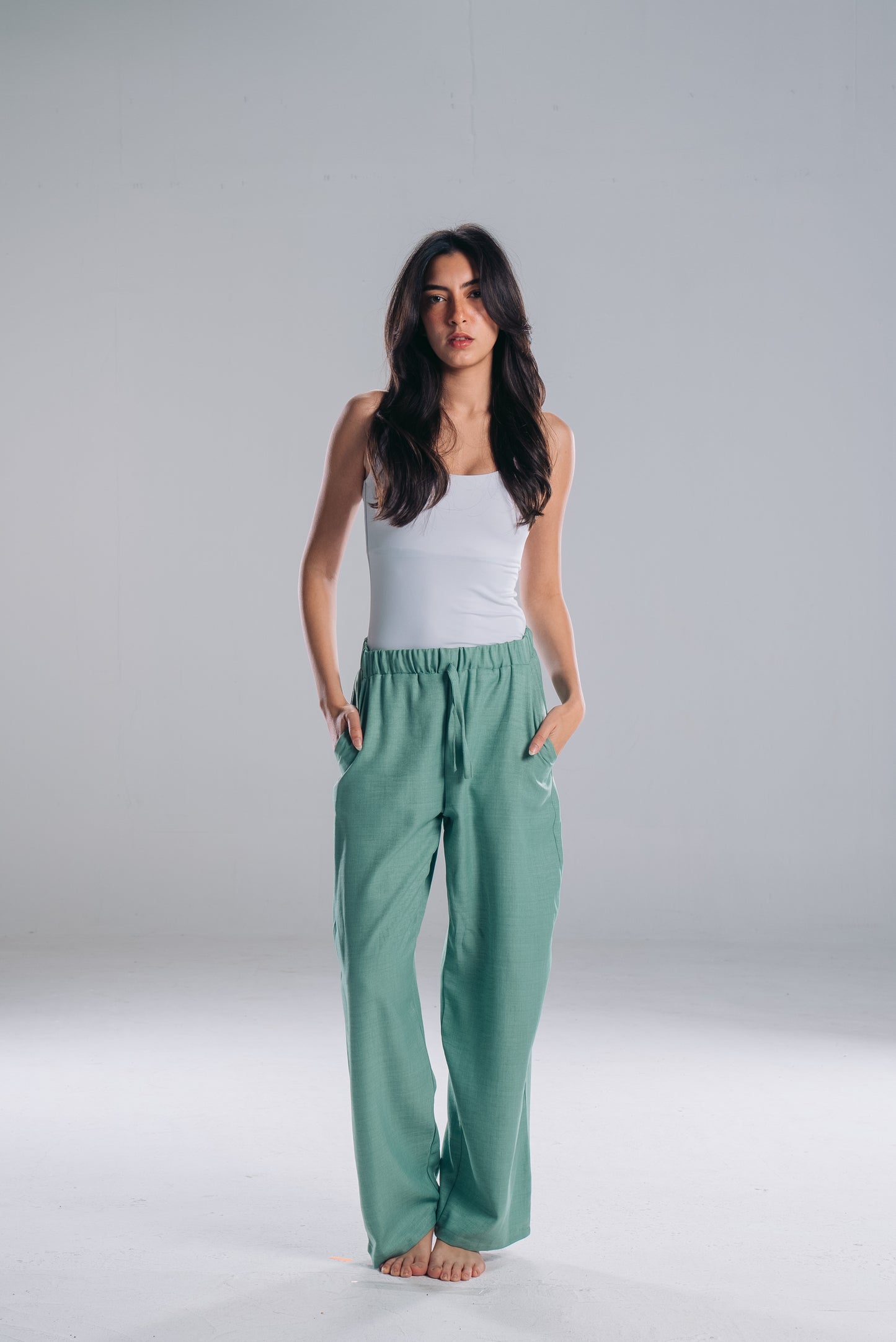 Straight Fit pants in Green