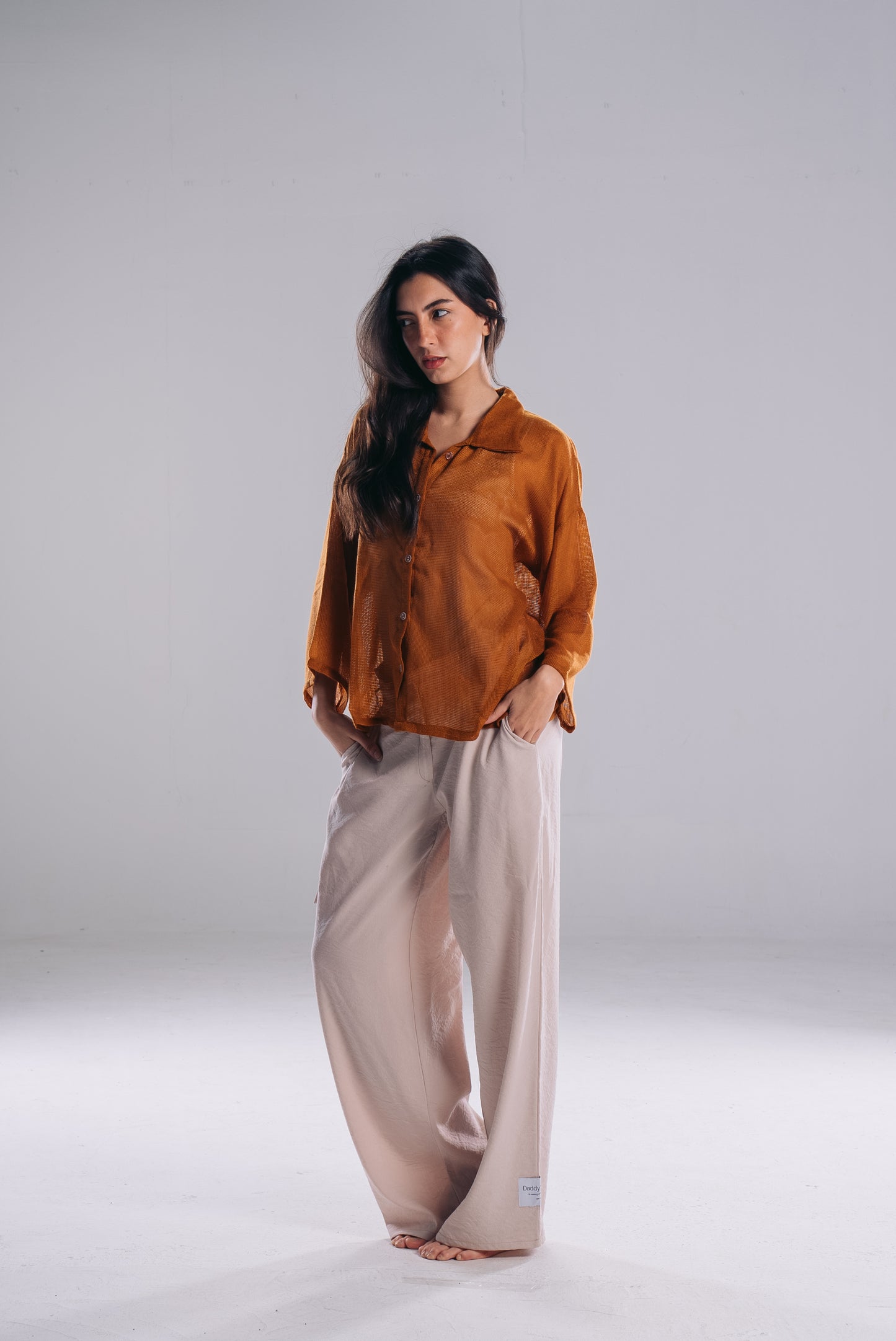 Mesh Chemise in Brown