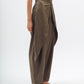 Draped Tailored Trousers in Olive