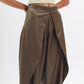 Draped Tailored Trousers in Olive