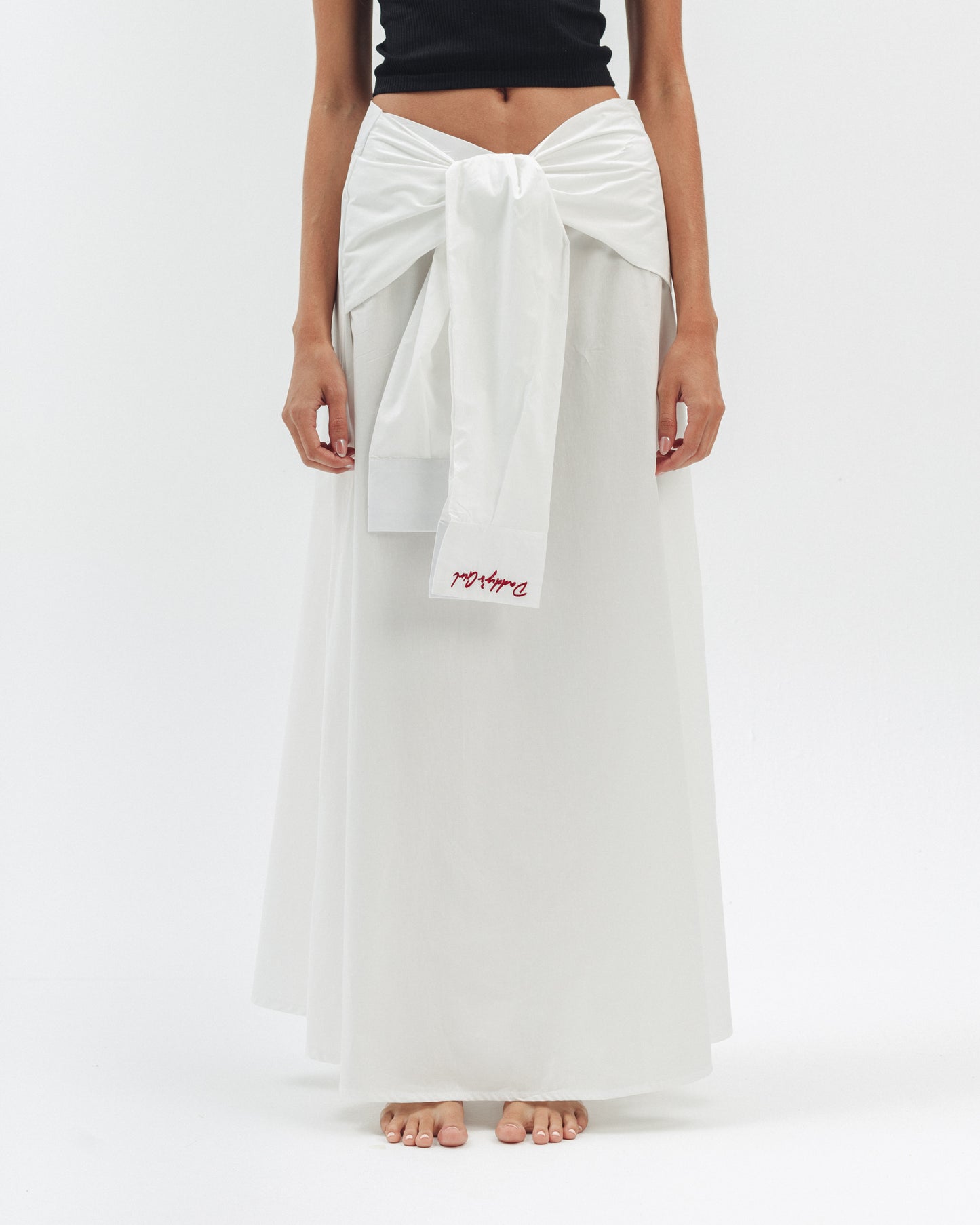 Wrapped Shirt Maxi Skirt