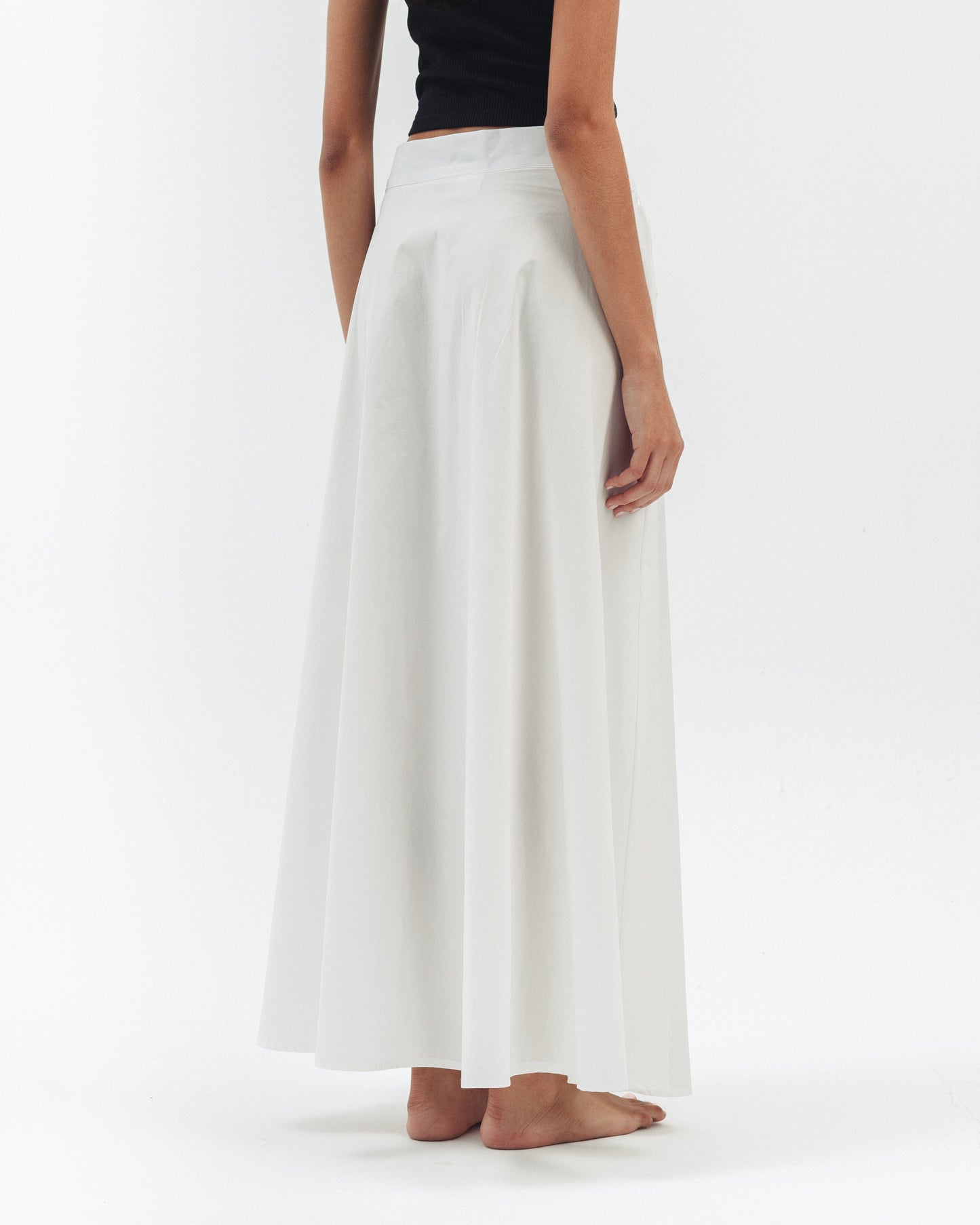 Wrapped Shirt Maxi Skirt