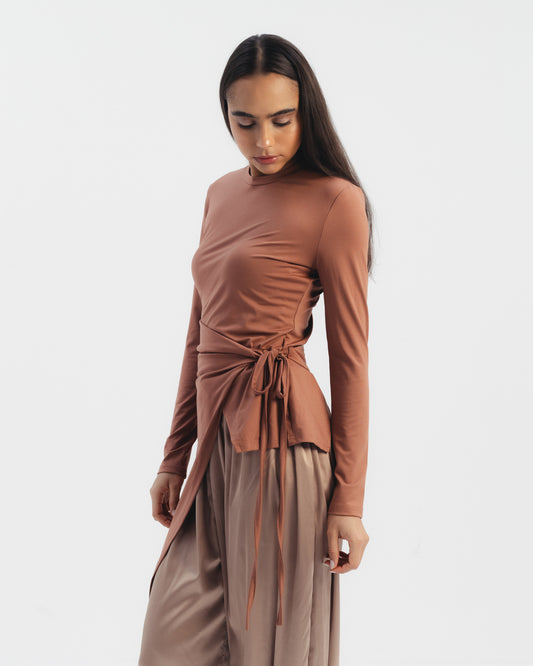 Side Tie Asymmetric Top