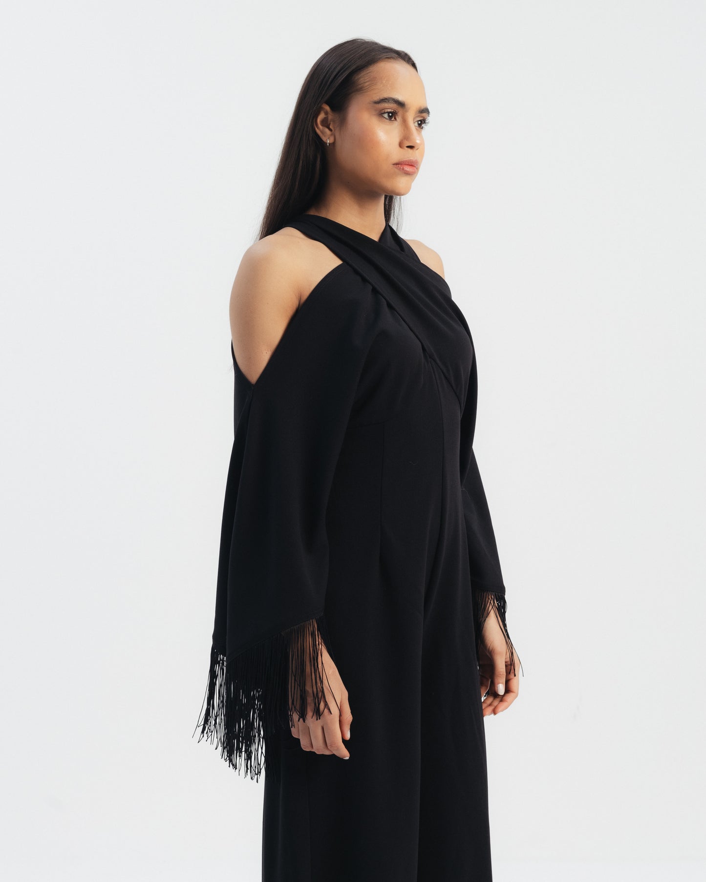 Fringe Sleeve Jumpsuit