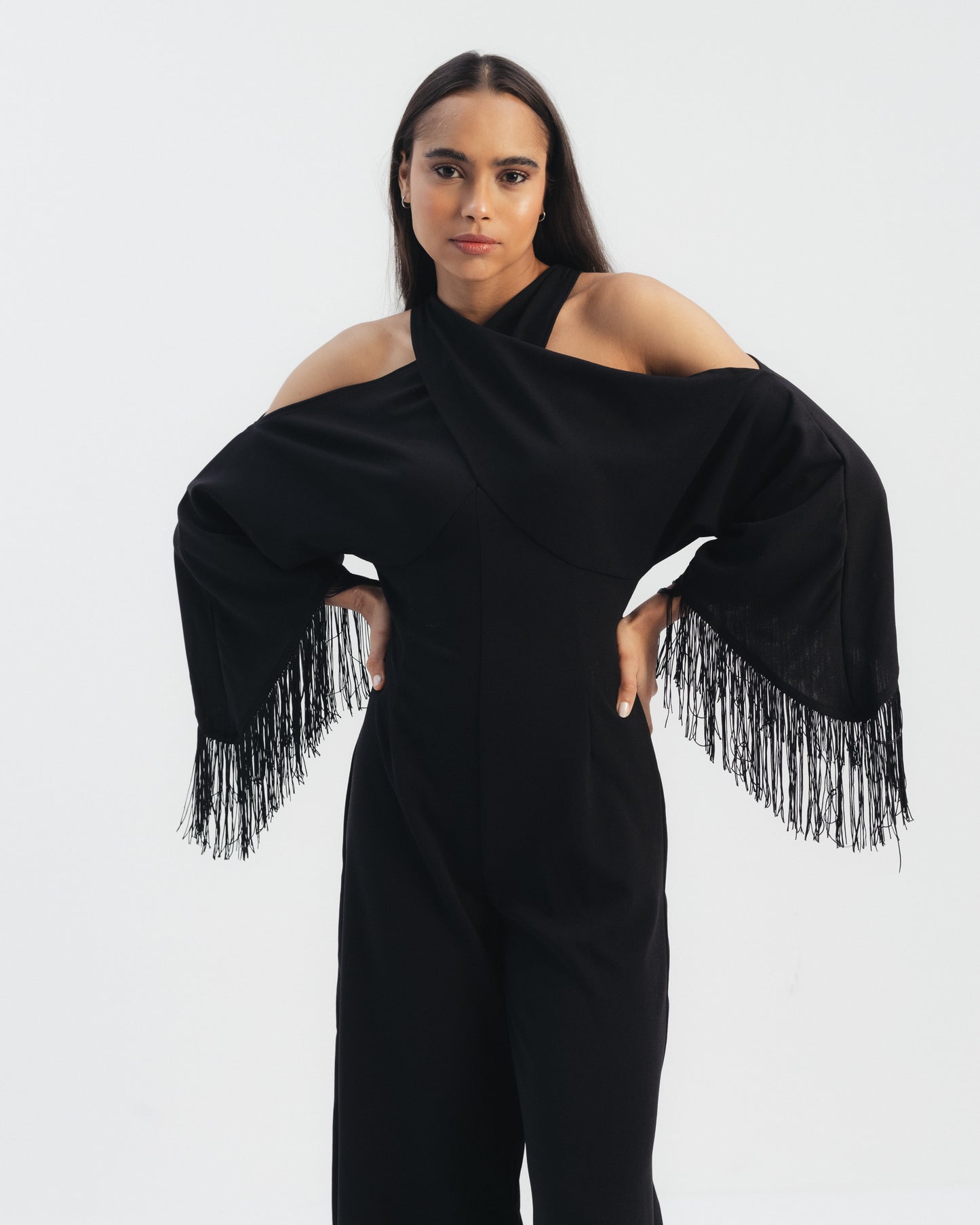 Fringe Sleeve Jumpsuit