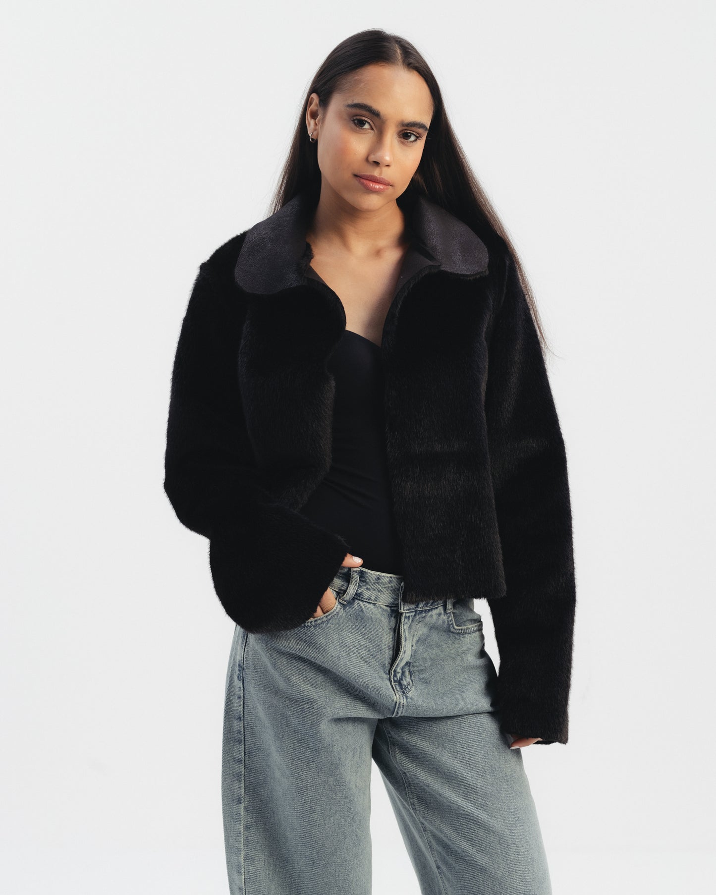 Reversible Double Faced Jacket in Black