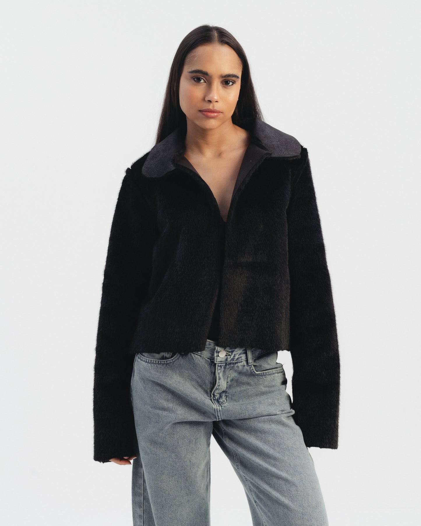 Reversible Double Faced Jacket in Black