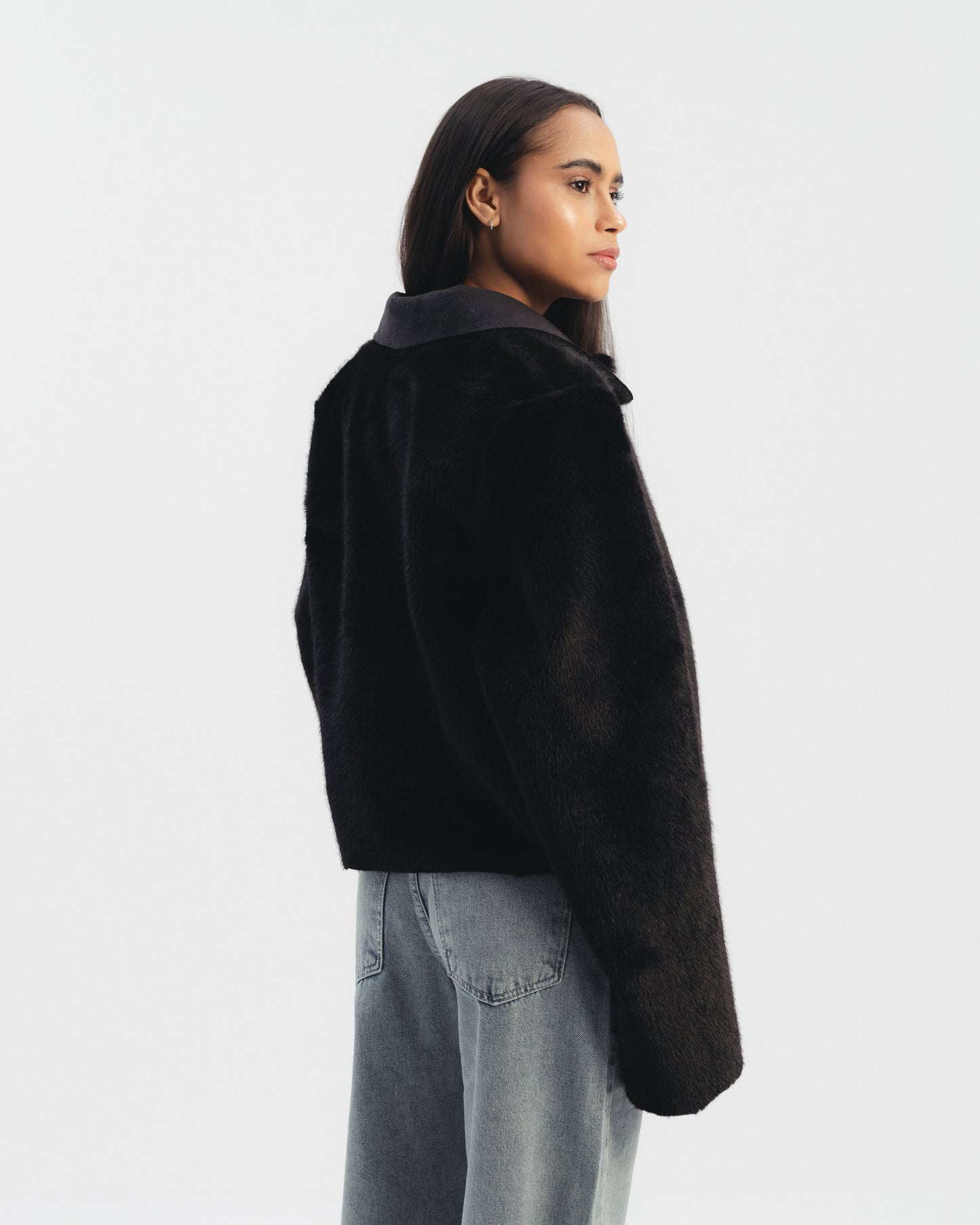 Reversible Double Faced Jacket in Black