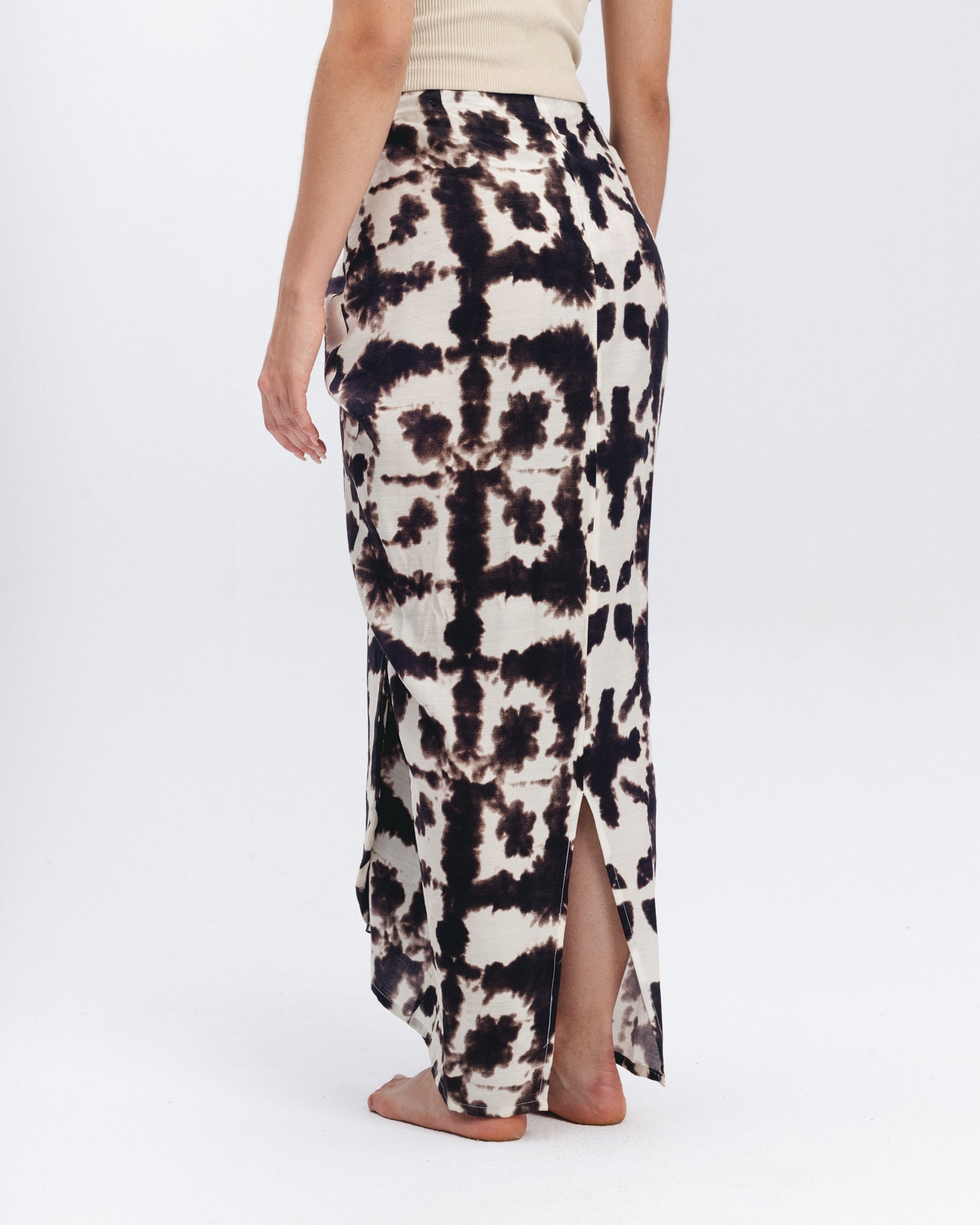 Tie-Dye Linen Maxi Skirt