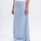 Linen-Blend Maxi Skirt in Baby Blue