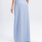 Linen-Blend Maxi Skirt in Baby Blue