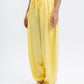 Ballon Linen-Blend Pants in Yellow
