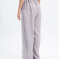 Layered Linen-Blend Pants in Grey