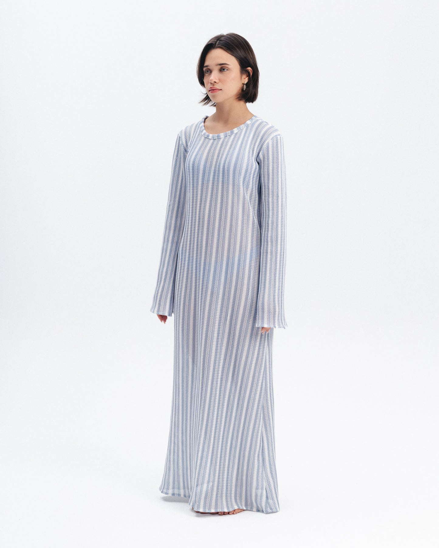 Striped Crochet Maxi Dress