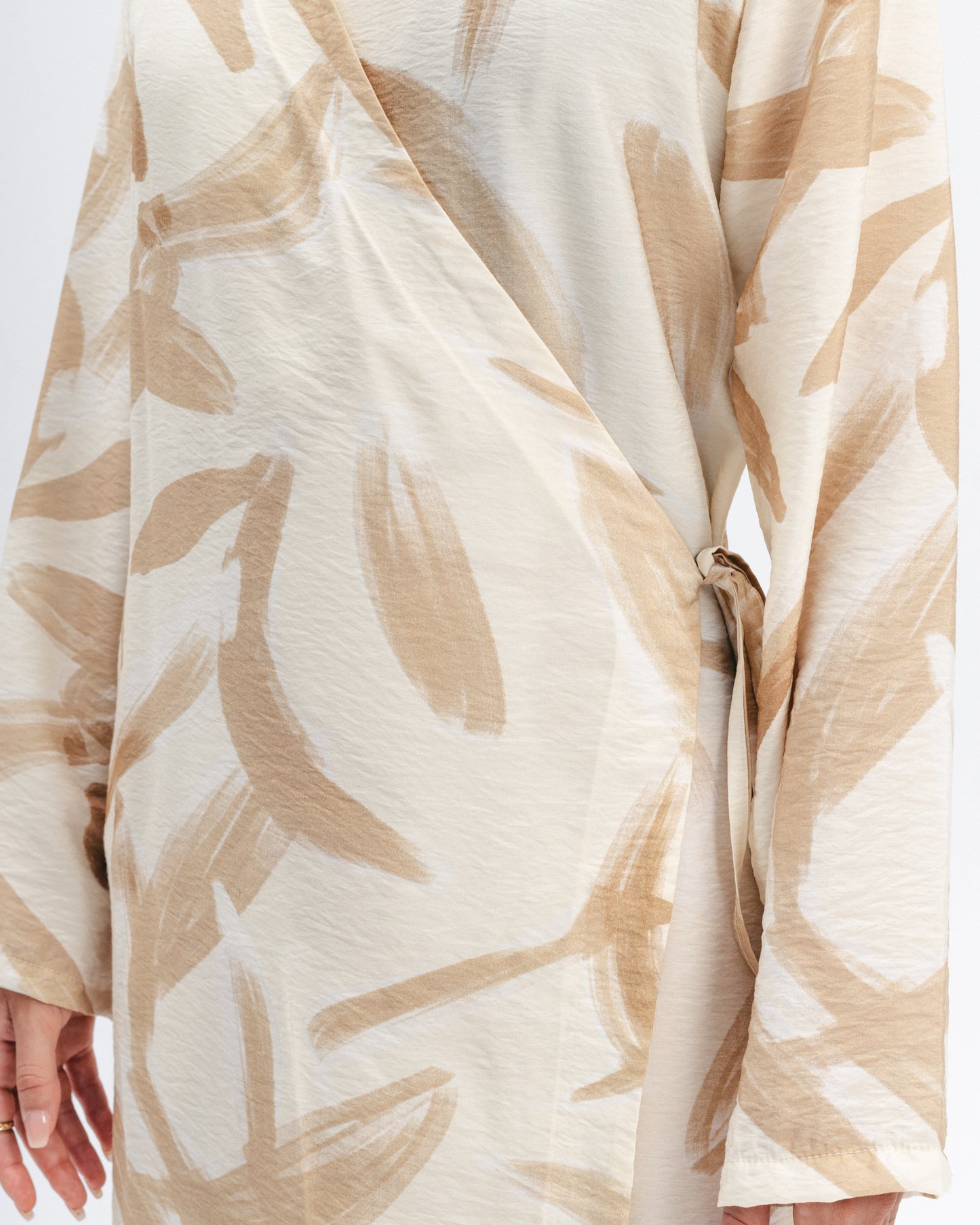 Printed Wrap Maxi Dress