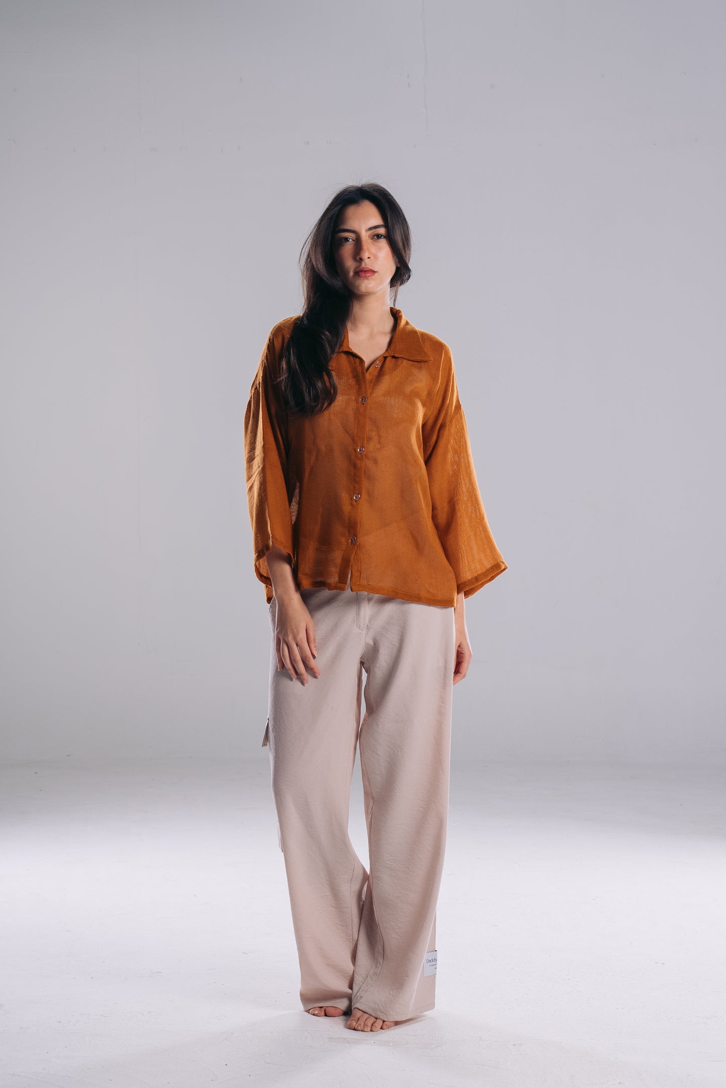 Mesh Chemise in Brown