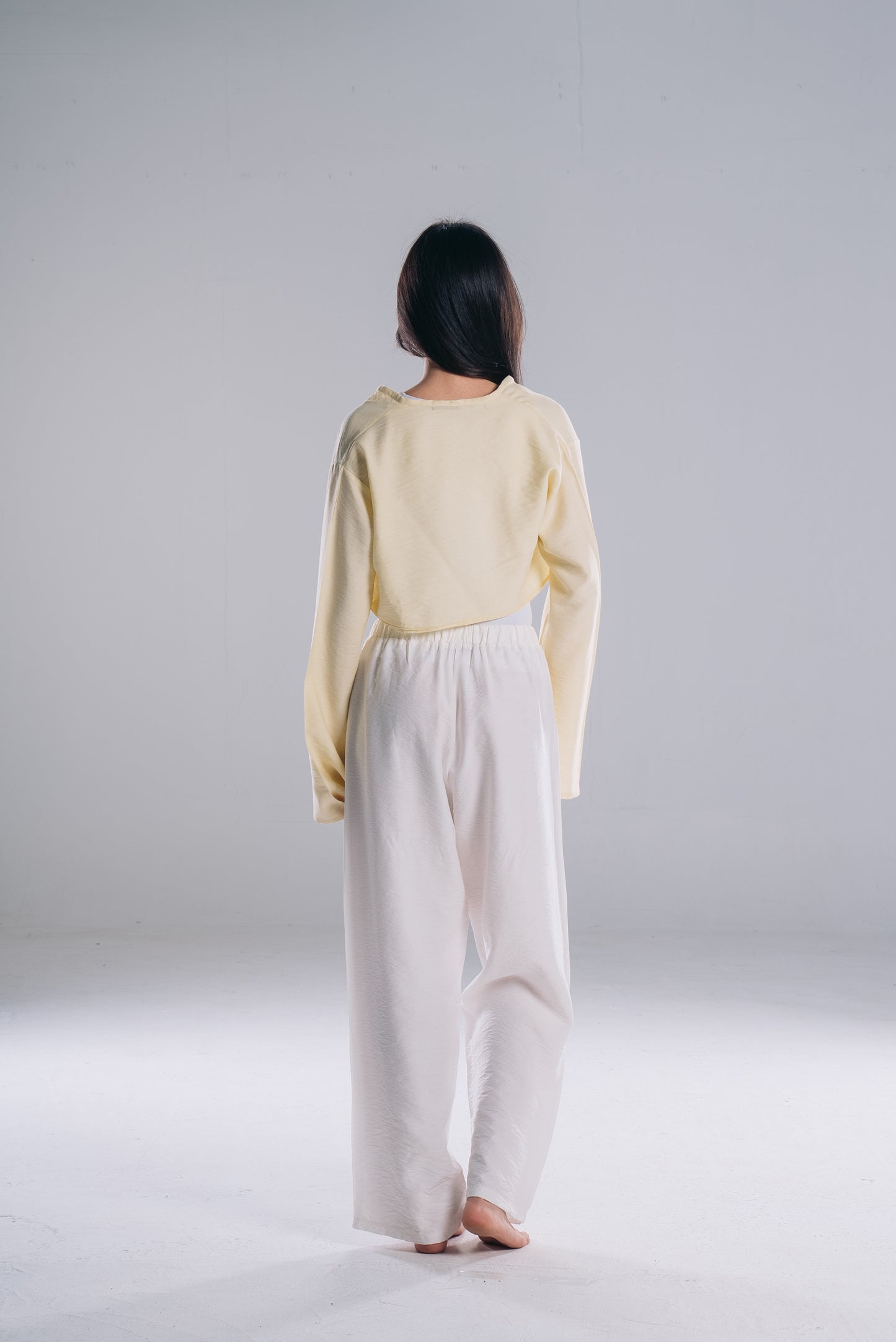 Linen Wrap-Top in Yellow