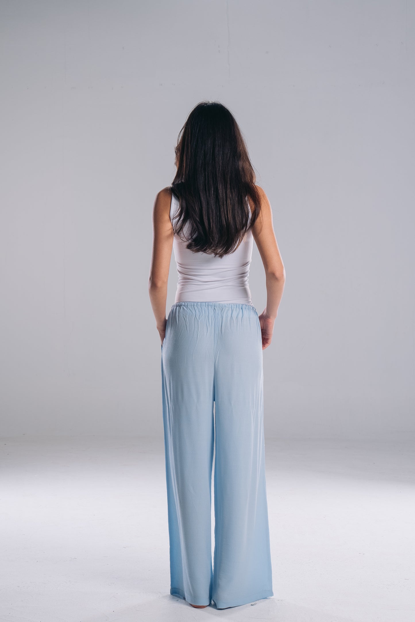 Straight Fit Pants in Baby Blue