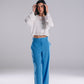 Double Waisted Pants in Blue