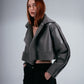 Pre-Order Double-Faced Leather Jacket in Grey