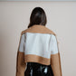 Double-Faced Leather Jacket in Beige