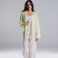 Linen Kimono in lemon Green