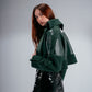 Double-Faced Leather Jacket in Green