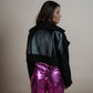 Pre-Order Double-Faced Leather Jacket in Black