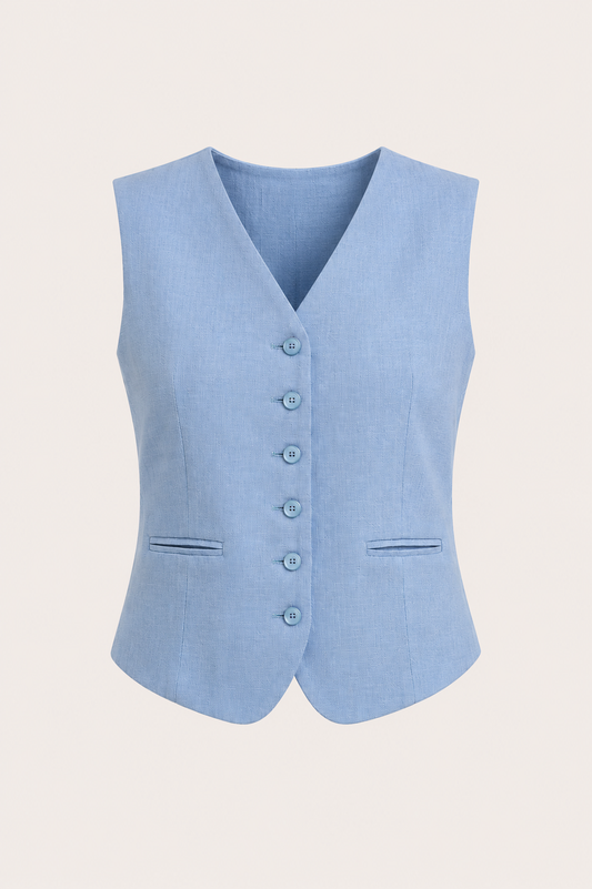 Linen Blend Vest