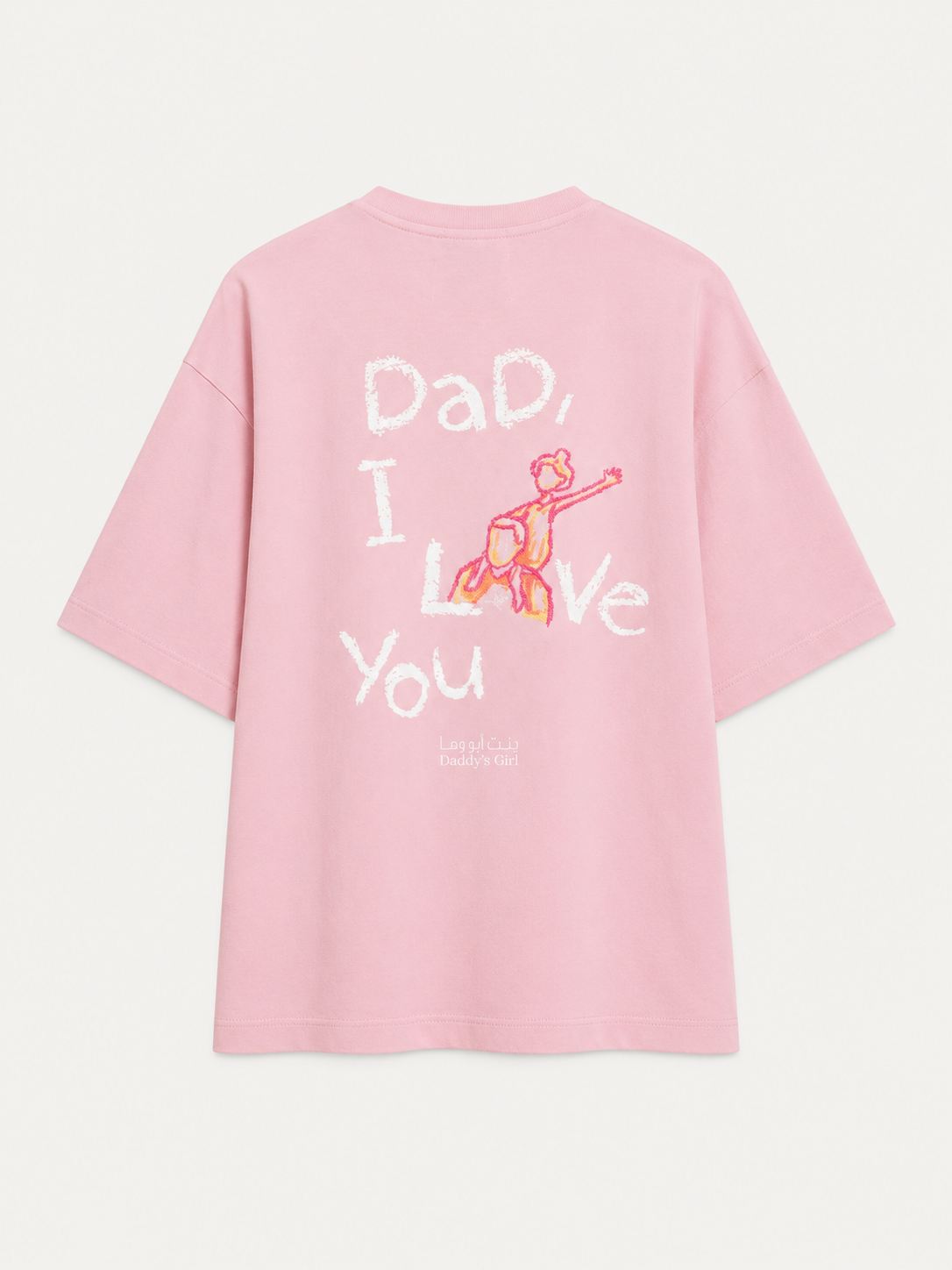 Dad, I love you” T-shirt in Pink