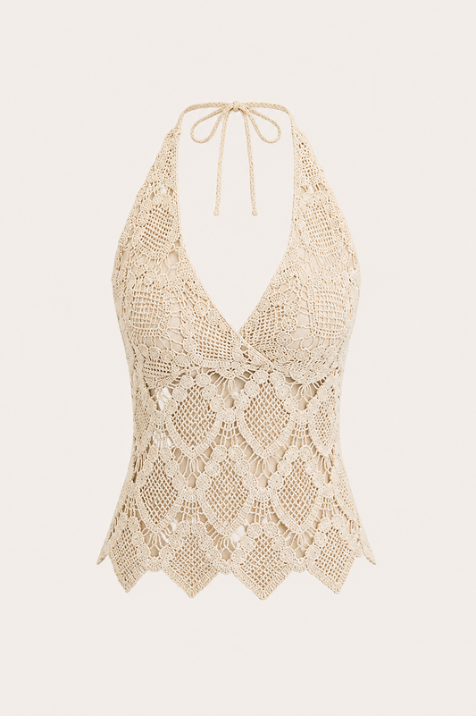 Crochet V-Neck Top