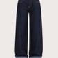 Relaxed Fit Fold-Up Jeans in Navy Blue